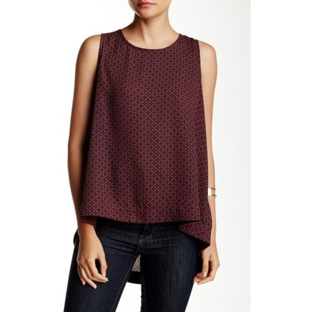 Harlowe & Graham Sleeveless Geo Printed Blouse